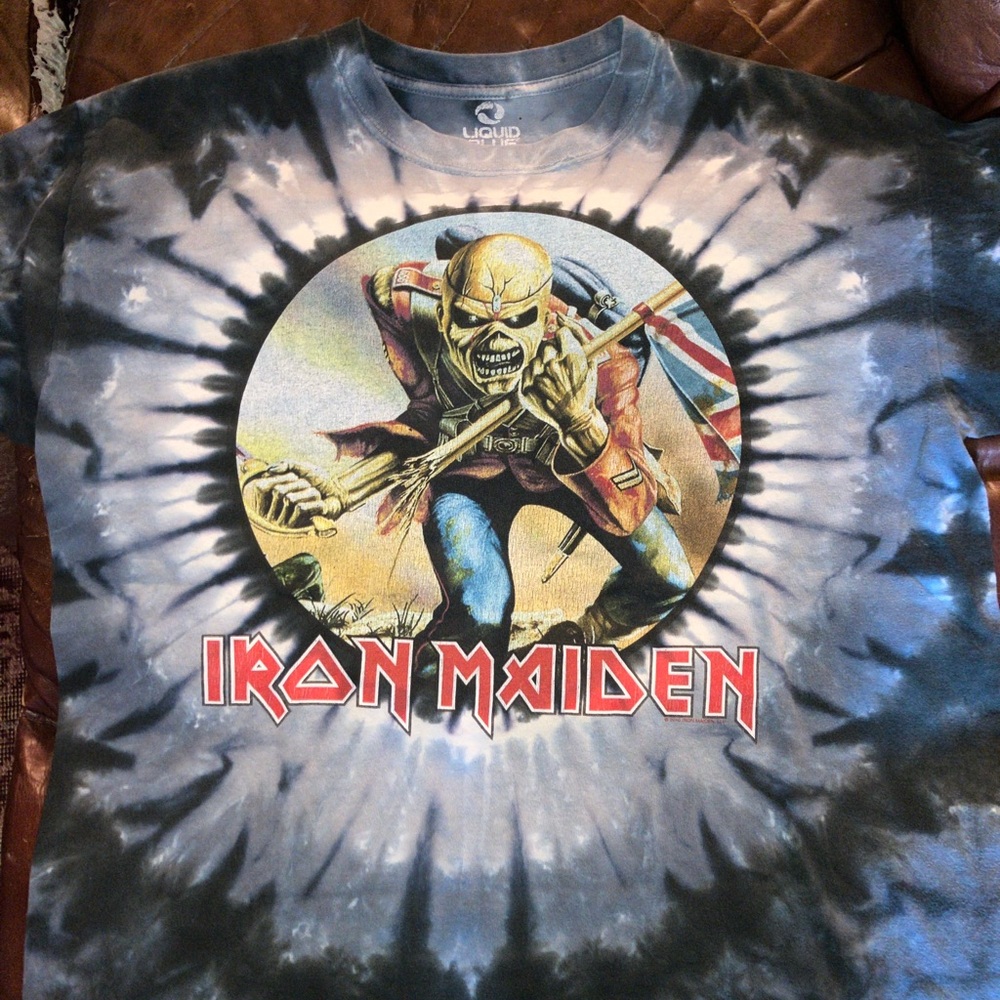 Iron Maiden Liquid Blue Tie Dye Tee